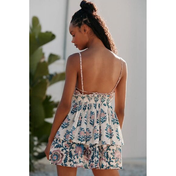 NWT Size L -Anthropologie Celandine 100% Cotton Tiered Mini Dress (NWT US$ 98) - Picture 3 of 16